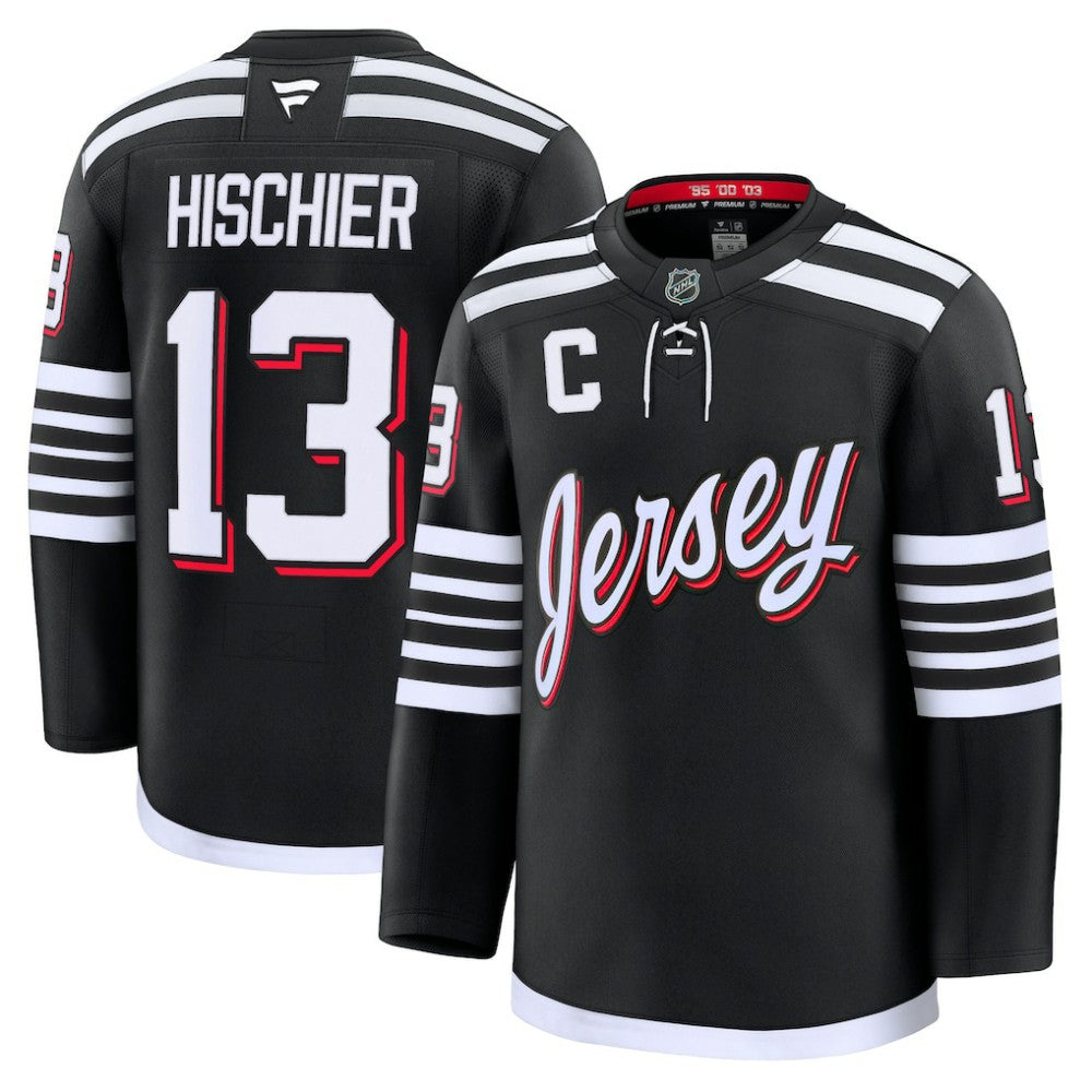 Nico Hischier New Jersey Devils Fanatics Alternate Premium Jersey - Black | Fanatics on sale