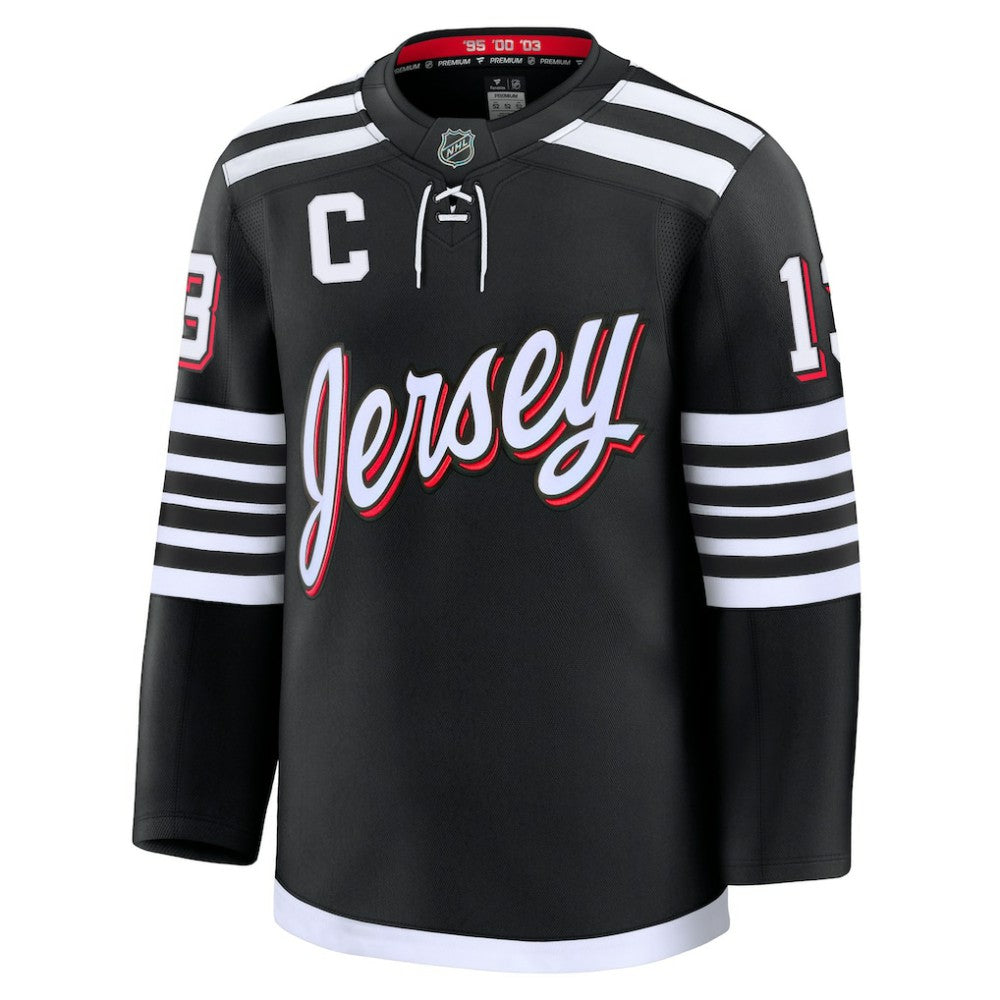 Nico Hischier New Jersey Devils Fanatics Alternate Premium Jersey - Black | Fanatics on sale