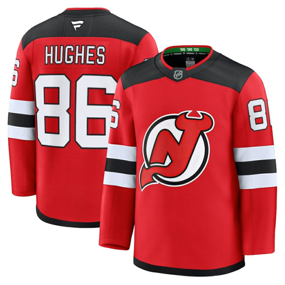 Jack Hughes New Jersey Devils Fanatics Home Premium Jersey - Red | Fanatics Clearance