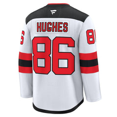 Jack Hughes New Jersey Devils Fanatics Away Premium Jersey - White | Fanatics Lifestyle