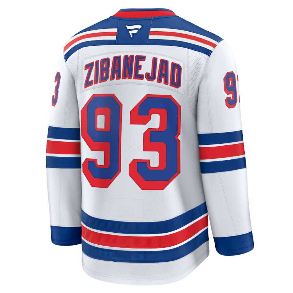 Mika Zibanejad New York Rangers Fanatics Away Premium Jersey - White | Fanatics sale