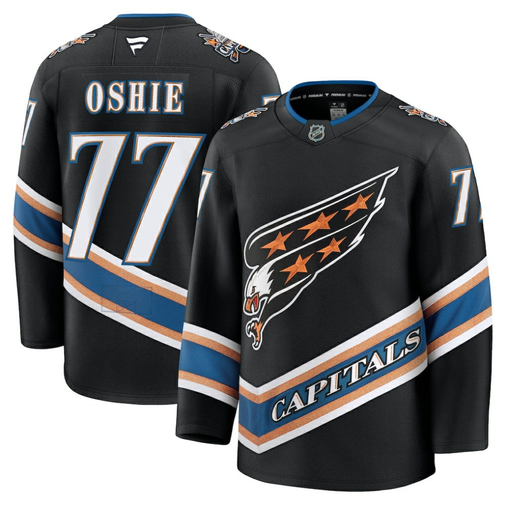 TJ Oshie Washington Capitals Fanatics Alternate 50th Anniversary Premium Jersey - Black | Fanatics discount