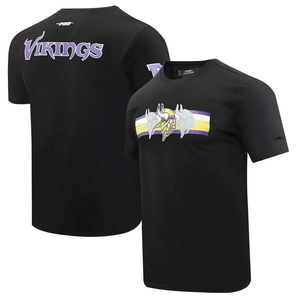 Minnesota Vikings Pro Standard Retro Striper T-Shirt - Black - NFL