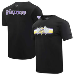 Minnesota Vikings Pro Standard Retro Striper T-Shirt - Black - NFL