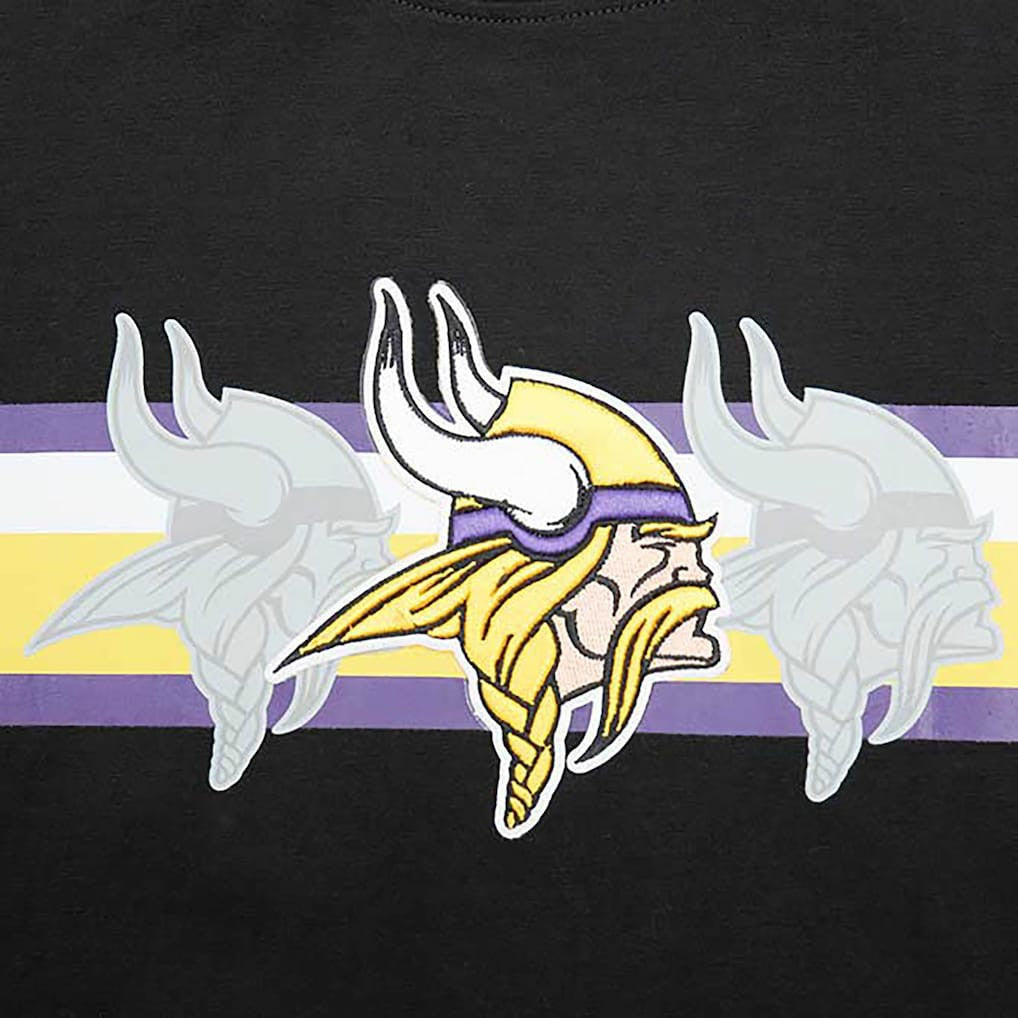 Minnesota Vikings Pro Standard Retro Striper T-Shirt - Black - NFL