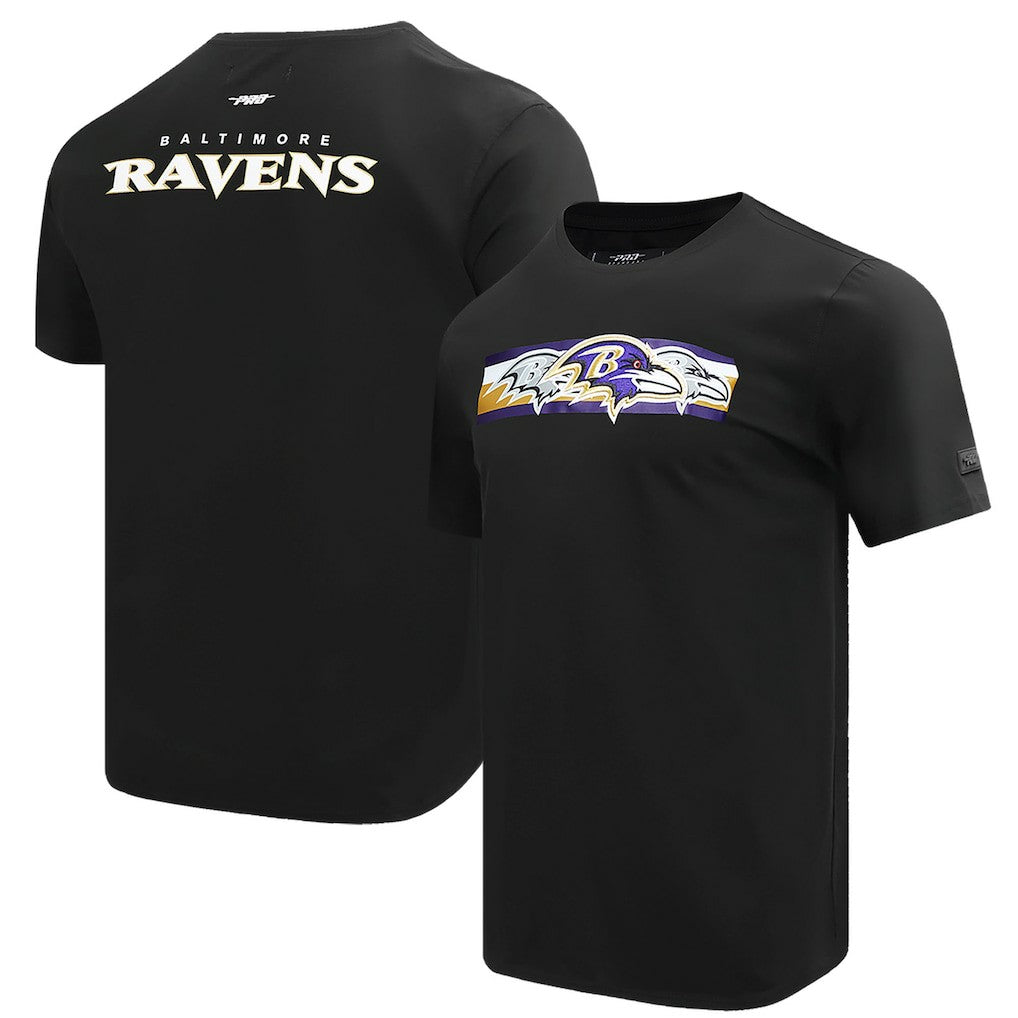 Baltimore Ravens Pro Standard Retro Striper T-Shirt - Black - NFL