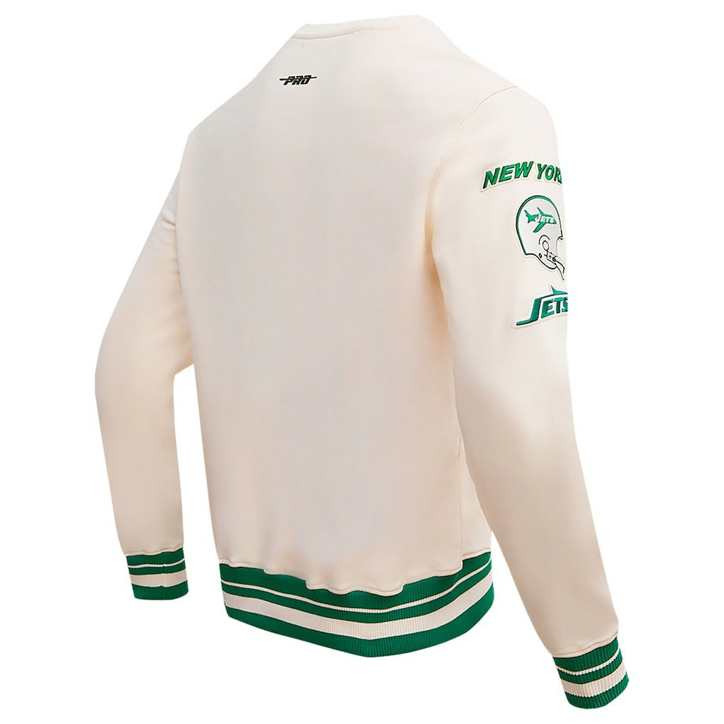 New York Jets Pro Standard Retro Classics Fleece Pullover Sweatshirt - Cream - NFL