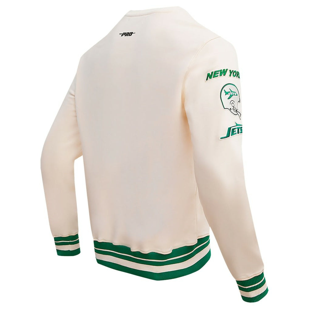 New York Jets Pro Standard Retro Classics Fleece Pullover Sweatshirt - Cream - NFL
