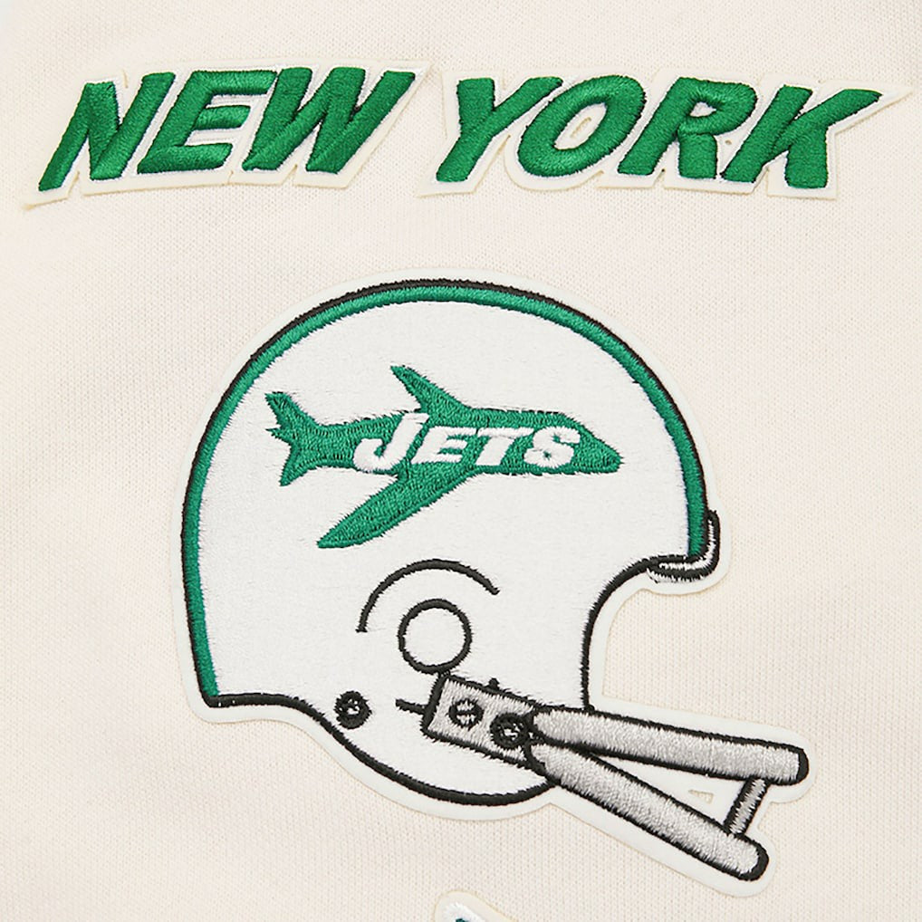 New York Jets Pro Standard Retro Classics Fleece Pullover Sweatshirt - Cream - NFL