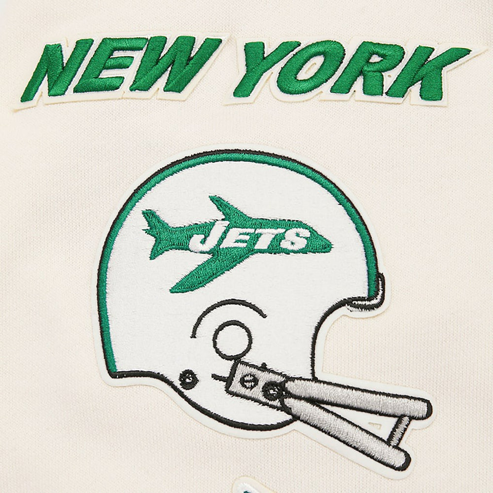 New York Jets Pro Standard Retro Classics Fleece Pullover Sweatshirt - Cream - NFL