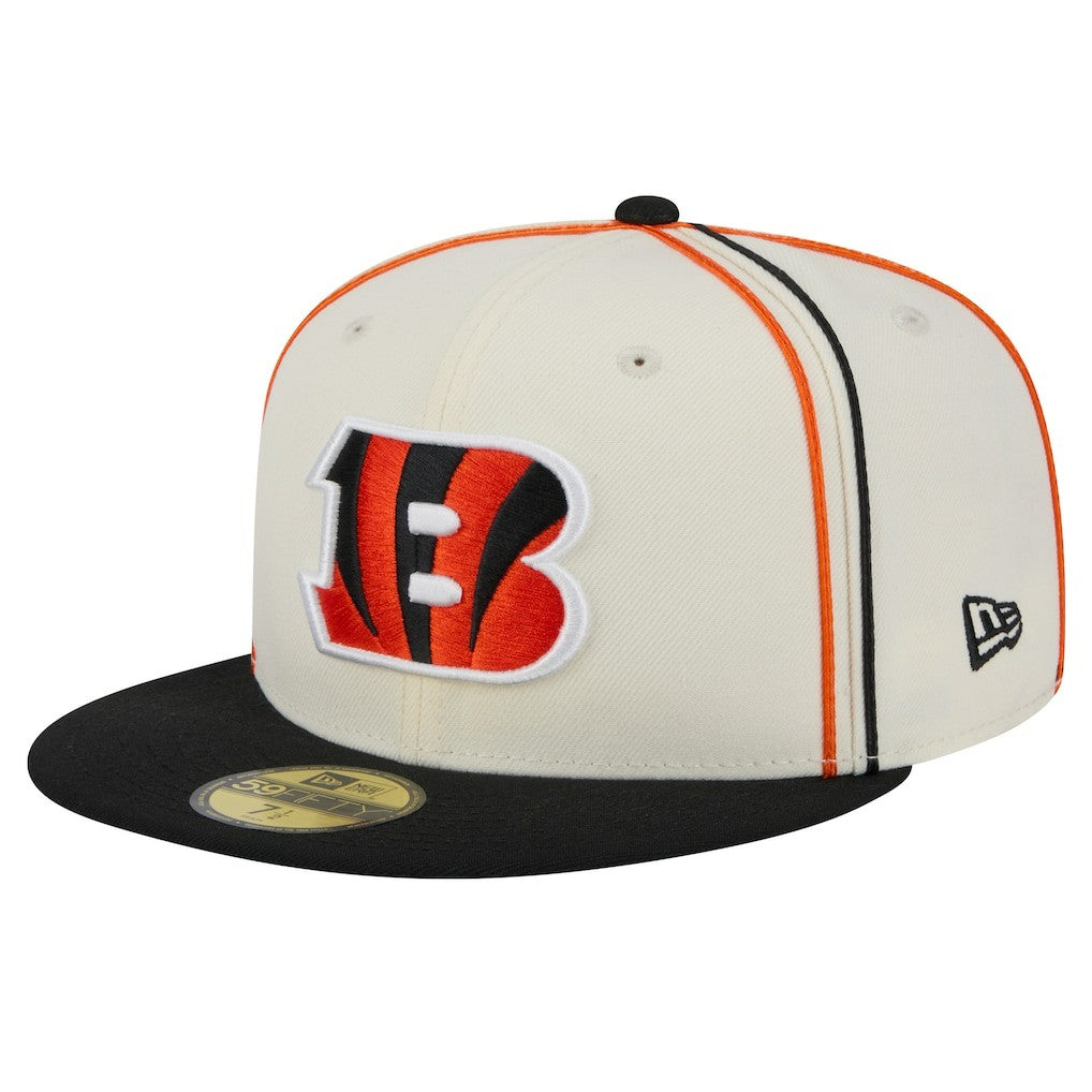 Cincinnati Bengals New Era Soutache 59FIFTY Fitted Hat - Cream - NFL