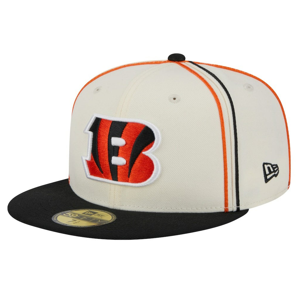 Cincinnati Bengals New Era Soutache 59FIFTY Fitted Hat - Cream - NFL