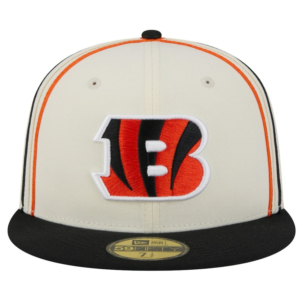 Cincinnati Bengals New Era Soutache 59FIFTY Fitted Hat - Cream - NFL