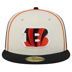 Cincinnati Bengals New Era Soutache 59FIFTY Fitted Hat - Cream - NFL