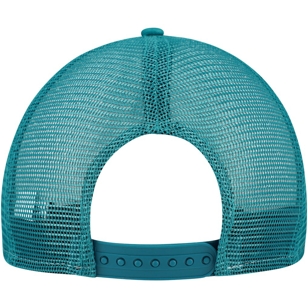 Jacksonville Jaguars New Era Half Stripe Trucker A-Frame 9FIFTY Snapback Hat - Teal/Black - NFL