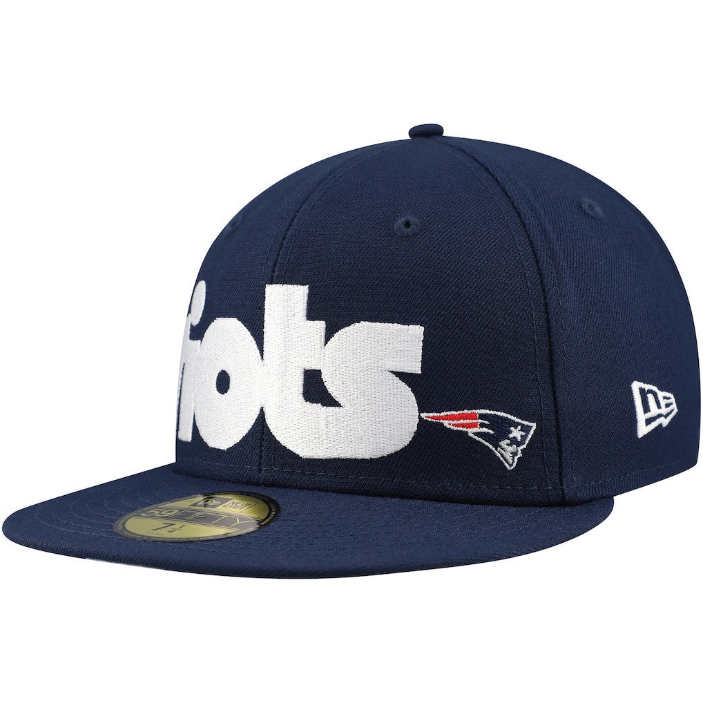 New England Patriots New Era Checkered Undervisor 59FIFTY Fitted Hat - Navy - NFL