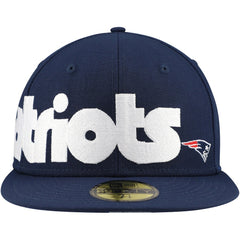 New England Patriots New Era Checkered Undervisor 59FIFTY Fitted Hat - Navy - NFL