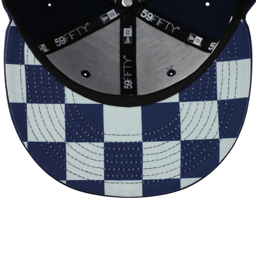 New England Patriots New Era Checkered Undervisor 59FIFTY Fitted Hat - Navy - NFL