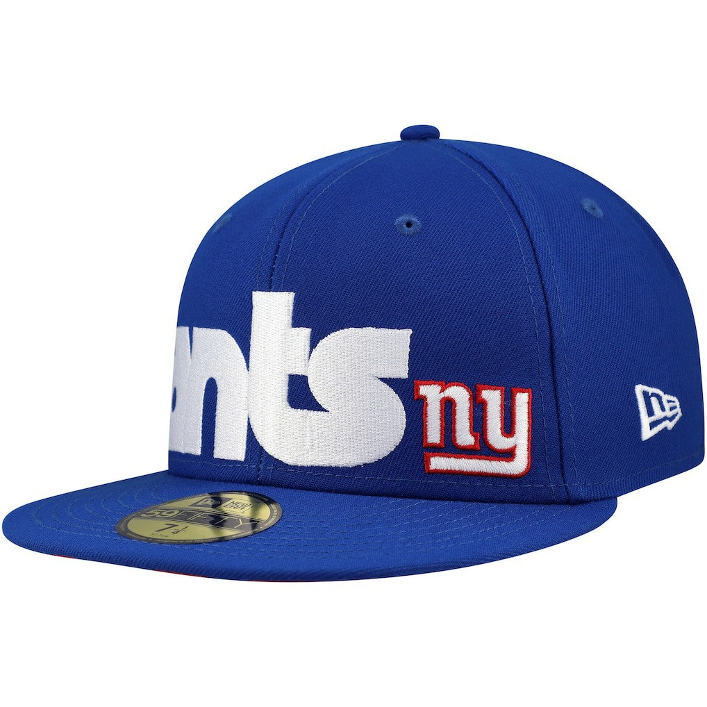 New York Giants New Era Checkered Undervisor 59FIFTY Fitted Hat - Royal - NFL