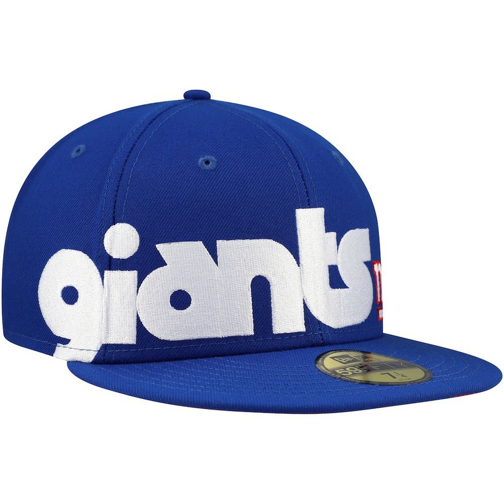 New York Giants New Era Checkered Undervisor 59FIFTY Fitted Hat - Royal - NFL