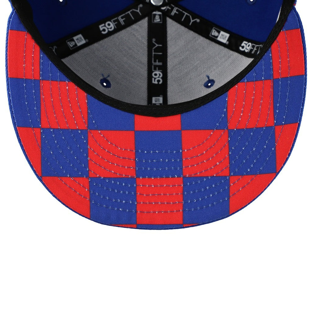 New York Giants New Era Checkered Undervisor 59FIFTY Fitted Hat - Royal - NFL
