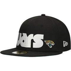 Jacksonville Jaguars New Era Checkered Undervisor 59FIFTY Fitted Hat - Black - NFL