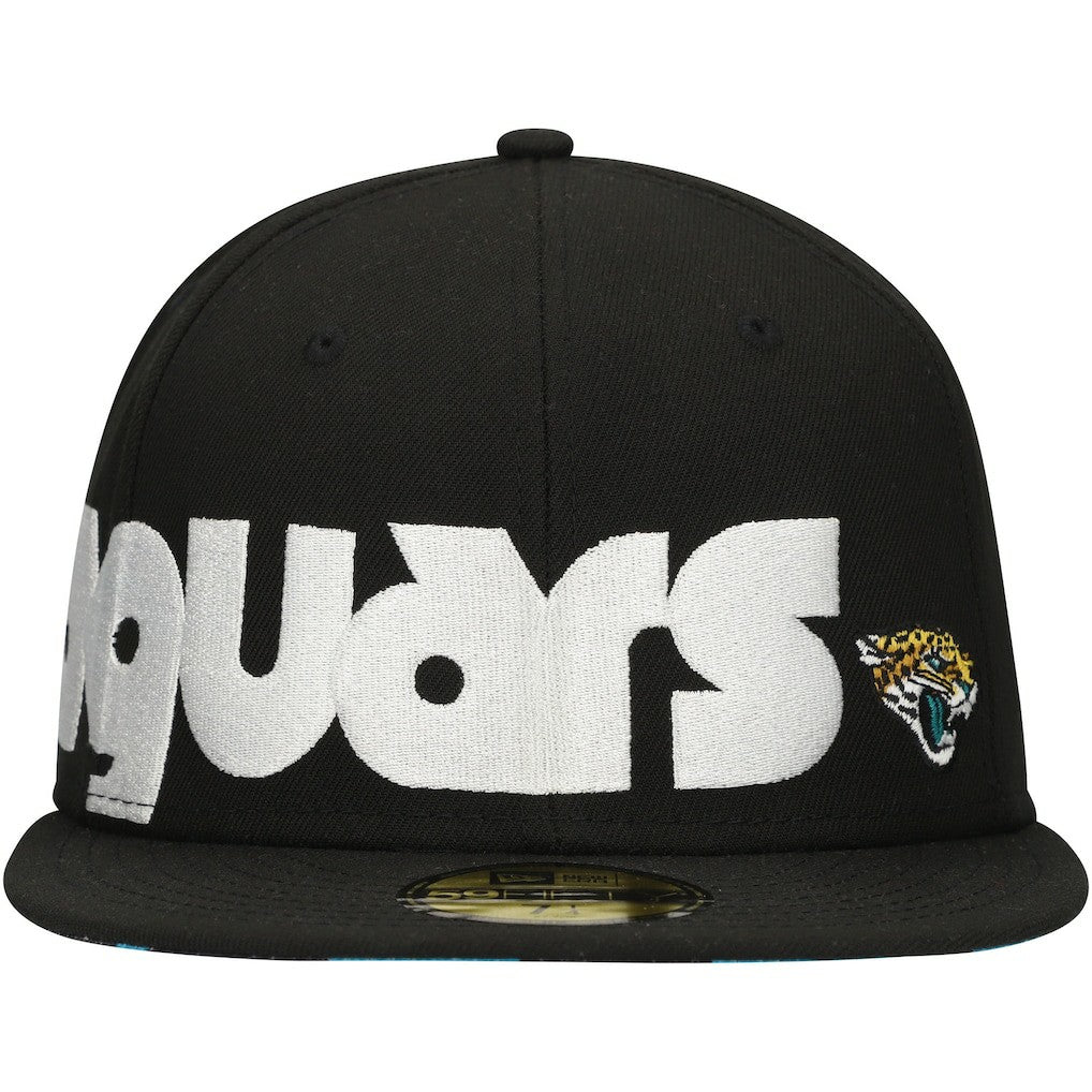 Jacksonville Jaguars New Era Checkered Undervisor 59FIFTY Fitted Hat - Black - NFL