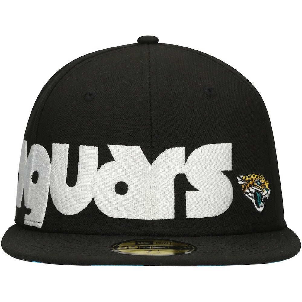 Jacksonville Jaguars New Era Checkered Undervisor 59FIFTY Fitted Hat - Black - NFL