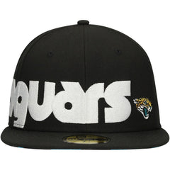 Jacksonville Jaguars New Era Checkered Undervisor 59FIFTY Fitted Hat - Black - NFL