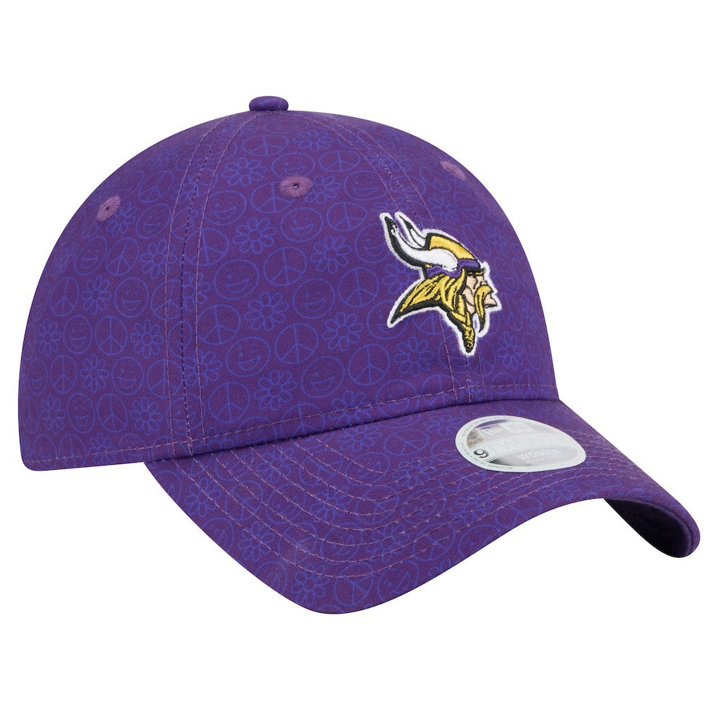 Minnesota Vikings New Era Women's Smiley 9TWENTY Adjustable Hat - Purple - NFL