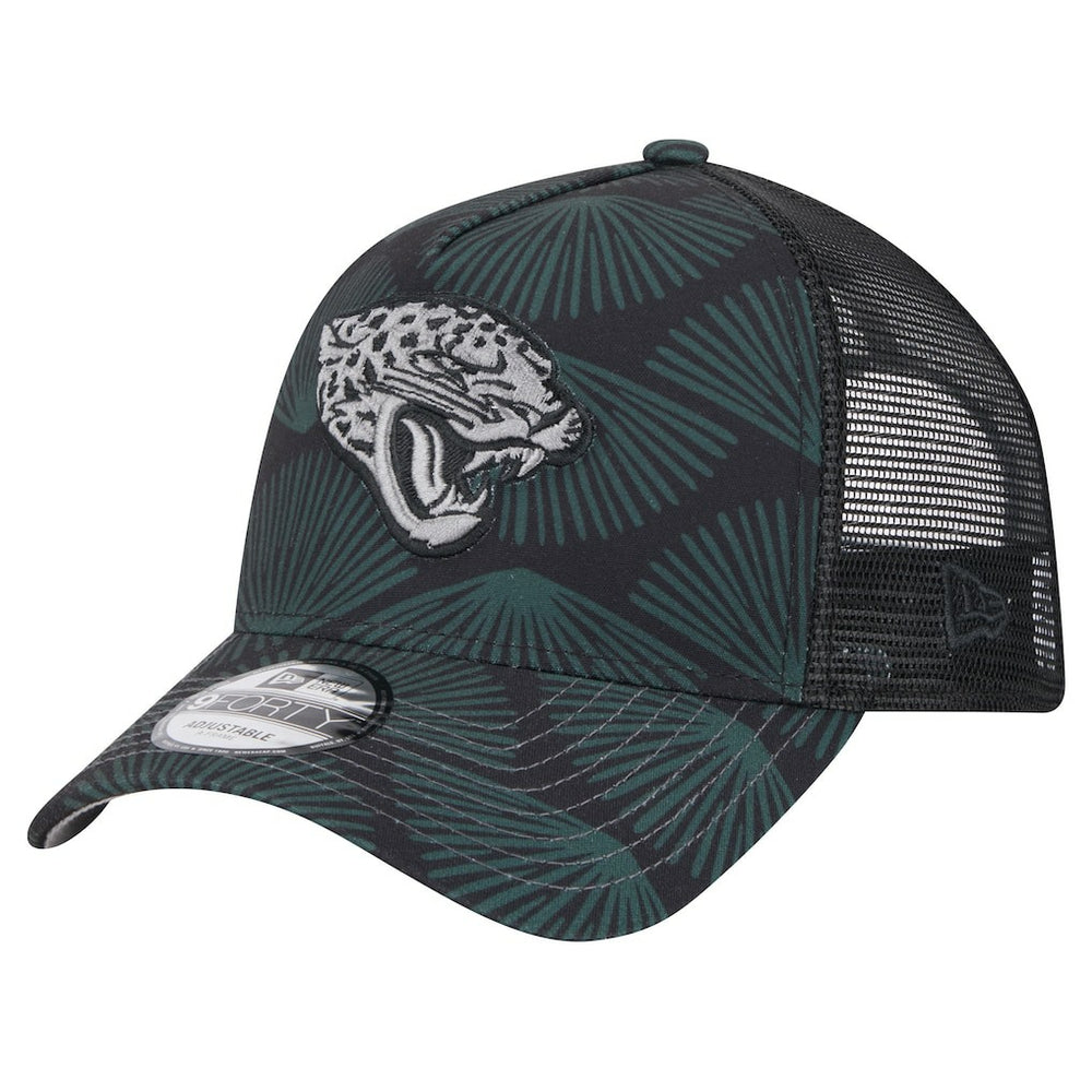 Jacksonville Jaguars New Era Agave Trucker 9FORTY Adjustable Hat - Black - NFL