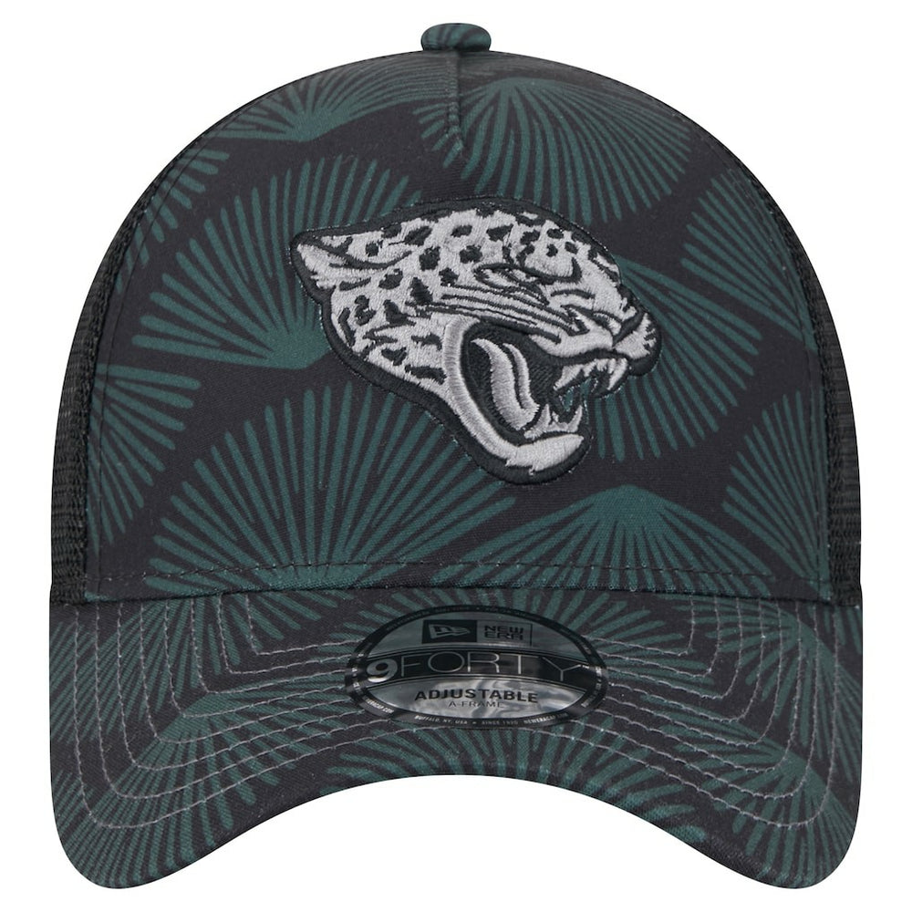 Jacksonville Jaguars New Era Agave Trucker 9FORTY Adjustable Hat - Black - NFL