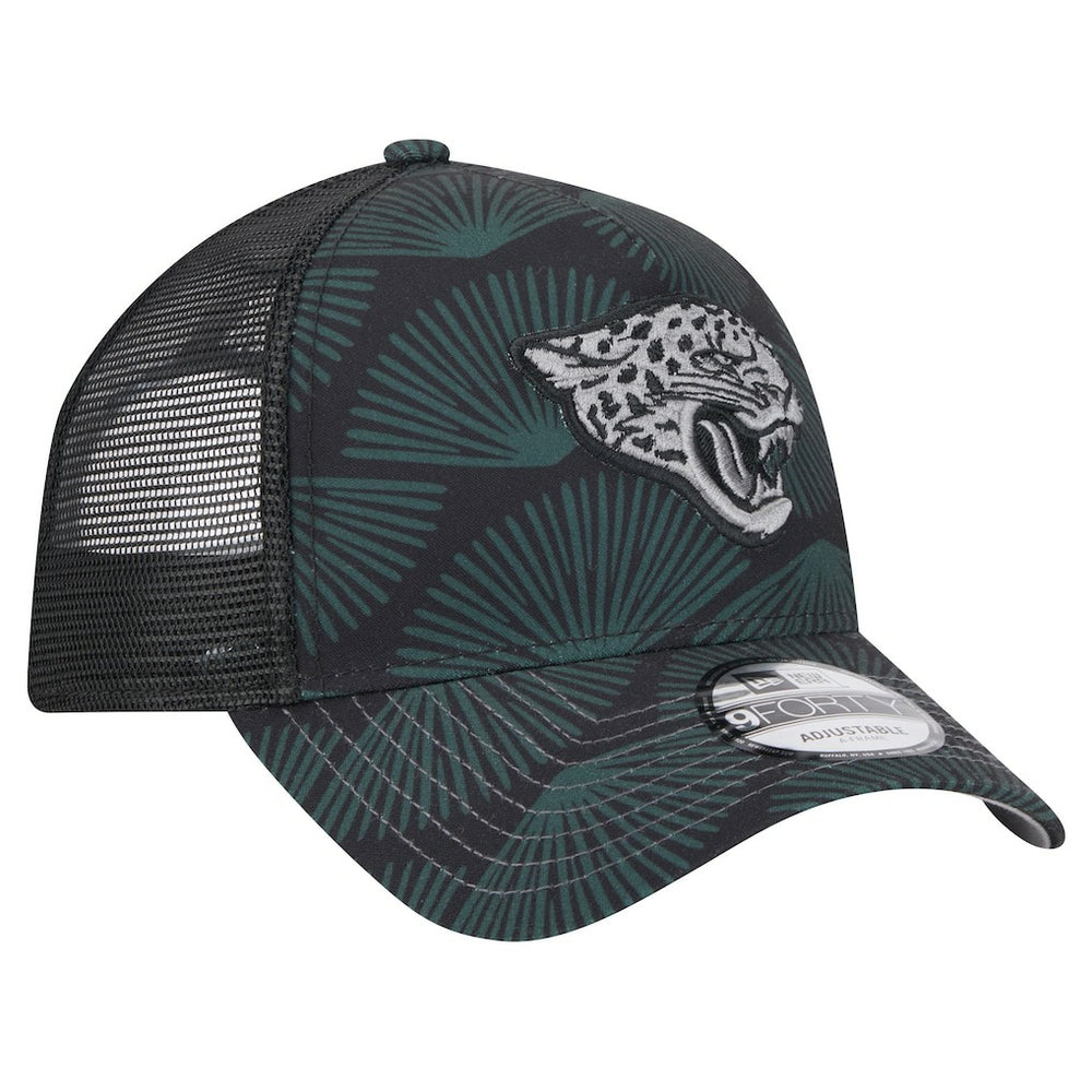 Jacksonville Jaguars New Era Agave Trucker 9FORTY Adjustable Hat - Black - NFL