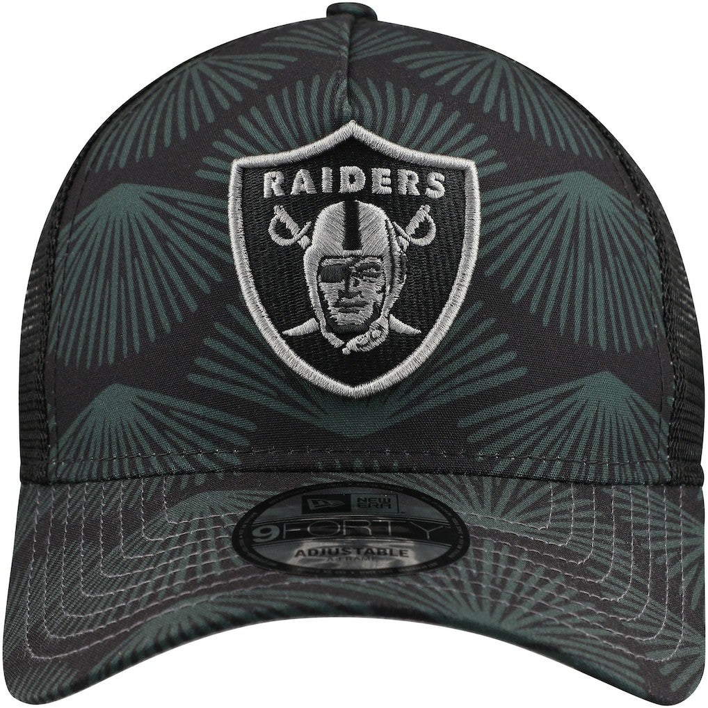 Las Vegas Raiders New Era Agave Trucker 9FORTY Adjustable Hat - Black - NFL