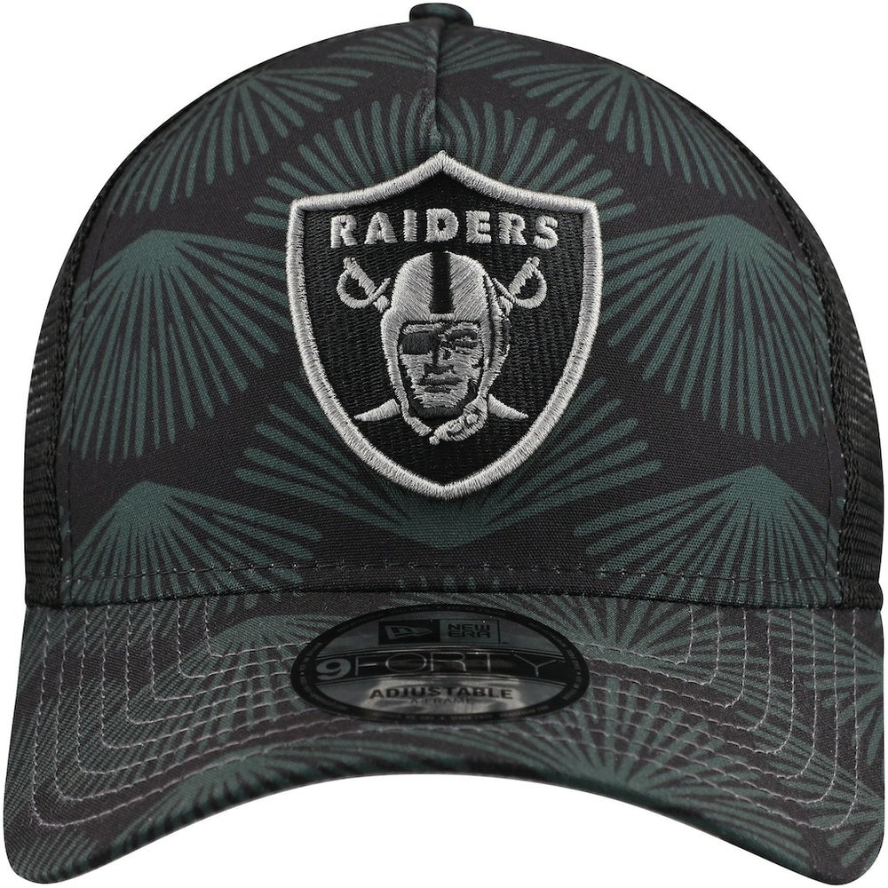 Las Vegas Raiders New Era Agave Trucker 9FORTY Adjustable Hat - Black - NFL