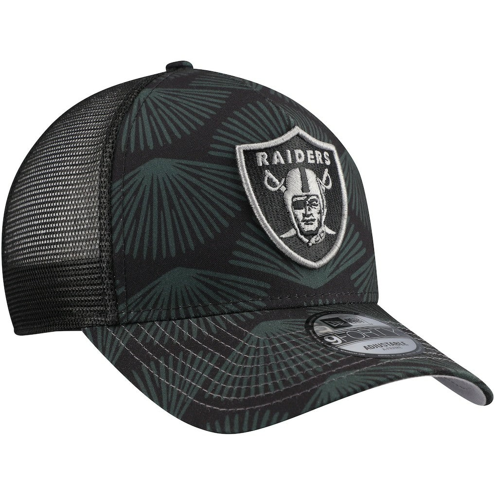 Las Vegas Raiders New Era Agave Trucker 9FORTY Adjustable Hat - Black - NFL