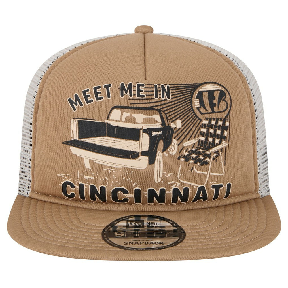 Cincinnati Bengals New Era Meet Me 9FIFTY Snapback Hat - Tan - NFL