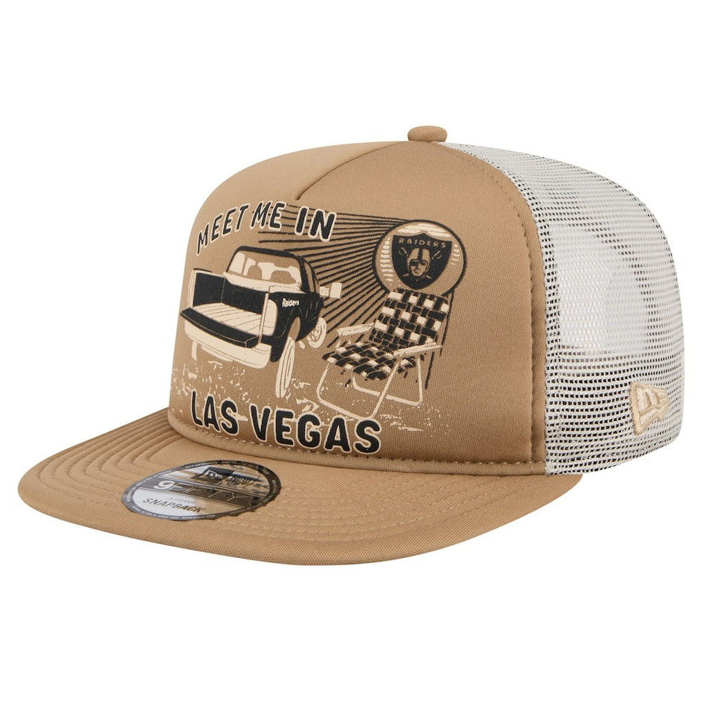 Las Vegas Raiders New Era Meet Me 9FIFTY Snapback Hat - Tan - NFL