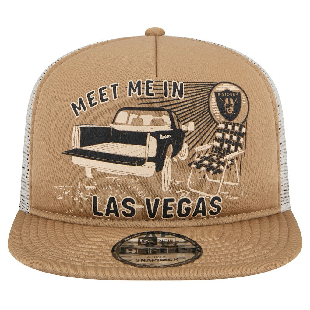 Las Vegas Raiders New Era Meet Me 9FIFTY Snapback Hat - Tan - NFL