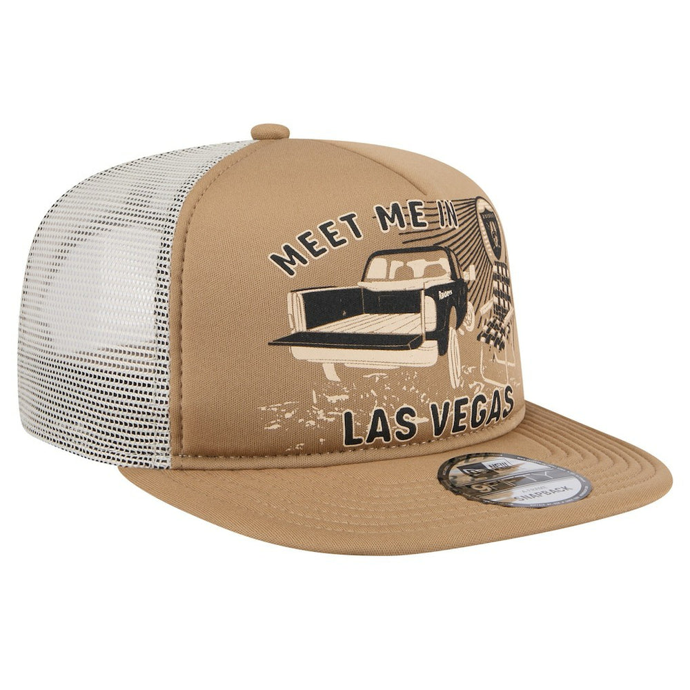 Las Vegas Raiders New Era Meet Me 9FIFTY Snapback Hat - Tan - NFL