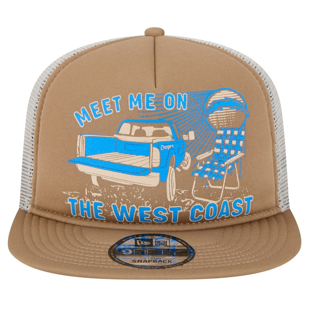 Los Angeles Chargers New Era Meet Me 9FIFTY Snapback Hat - Tan - NFL