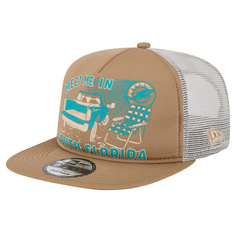 Miami Dolphins New Era Meet Me 9FIFTY Snapback Hat - Tan - NFL