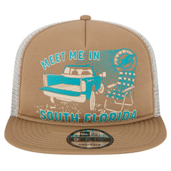 Miami Dolphins New Era Meet Me 9FIFTY Snapback Hat - Tan - NFL
