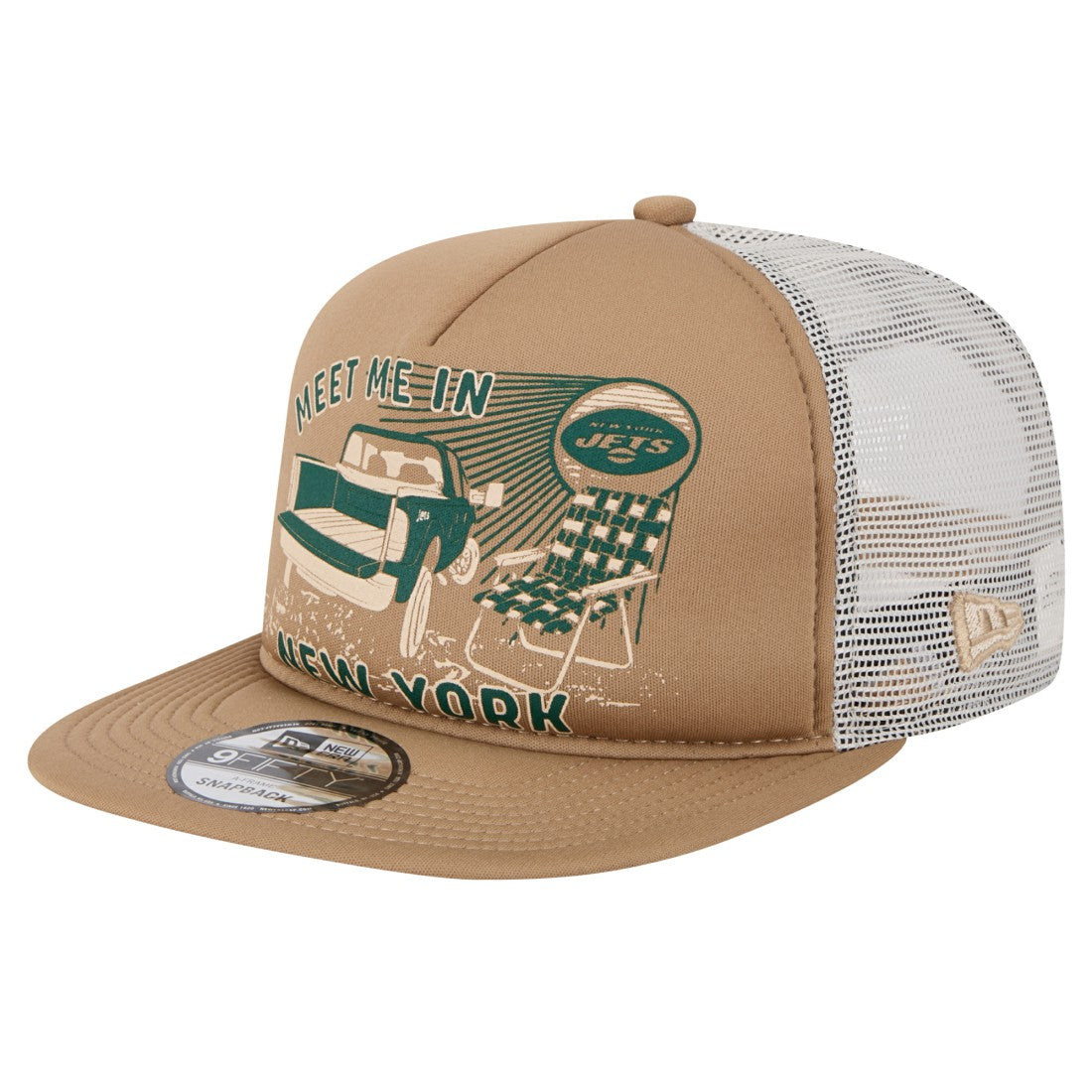 New York Jets New Era Meet Me 9FIFTY Snapback Hat - Tan - NFL