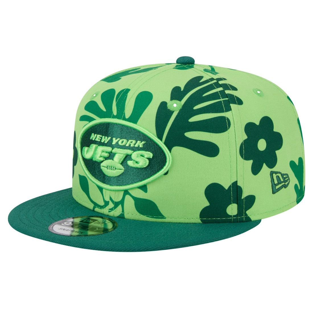 New York Jets New Era Leafy 9FIFTY Snapback Hat - Light Green - NFL
