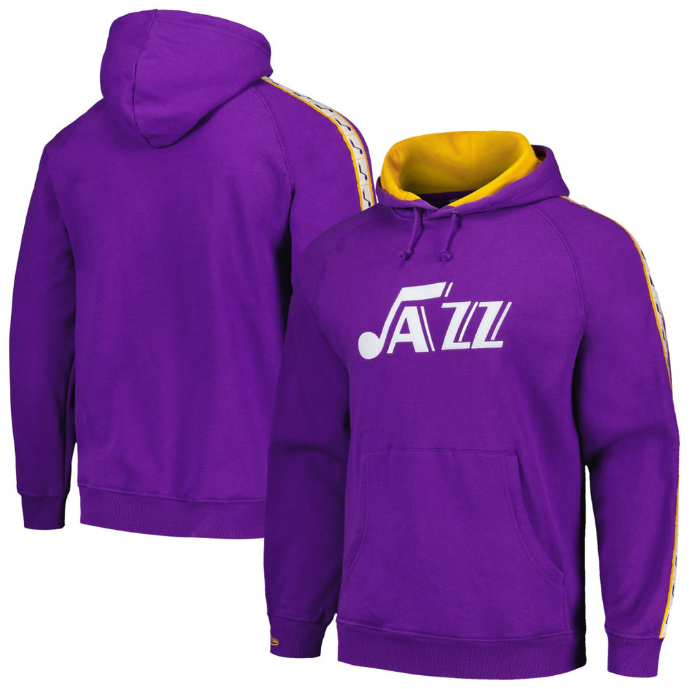 Mitchell & Ness Utah Jazz Hardwood Classics Nights Raglan Pullover Hoodie Purple