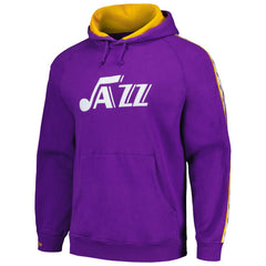 Mitchell & Ness Utah Jazz Hardwood Classics Nights Raglan Pullover Hoodie Purple