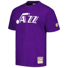 Mitchell & Ness Utah Jazz Hardwood Classics Nights Premium T-Shirt Purple