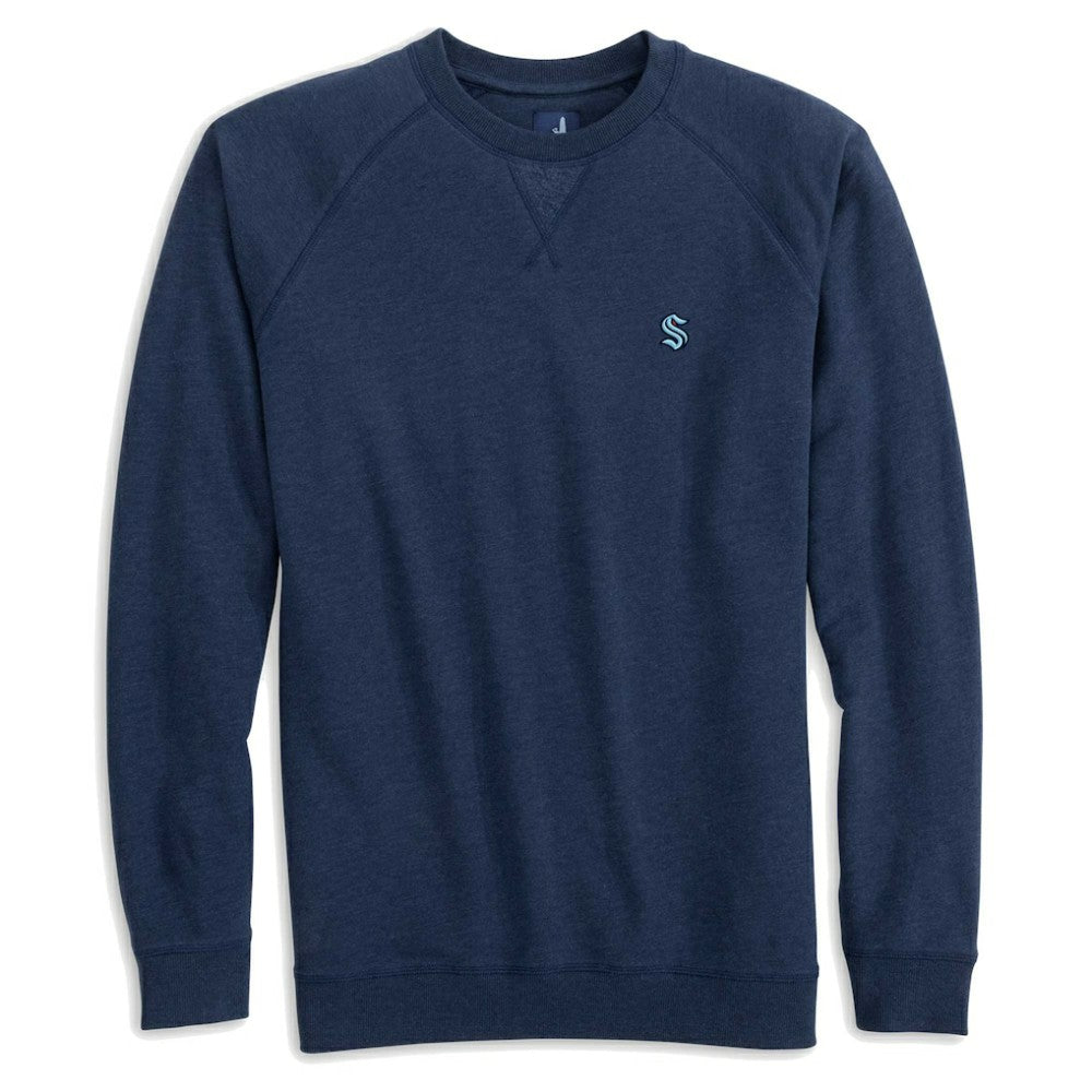 Seattle Kraken johnnie-O Freeman Tri-Blend Raglan Pullover Sweatshirt - Deep Sea Blue | NHL on sale