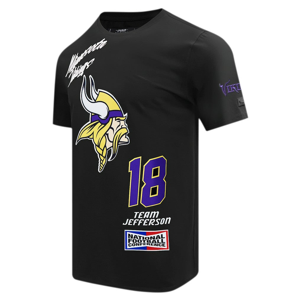 Justin Jefferson Minnesota Vikings Pro Standard Fast Lane Name & Number Player T-Shirt - Black - NFL